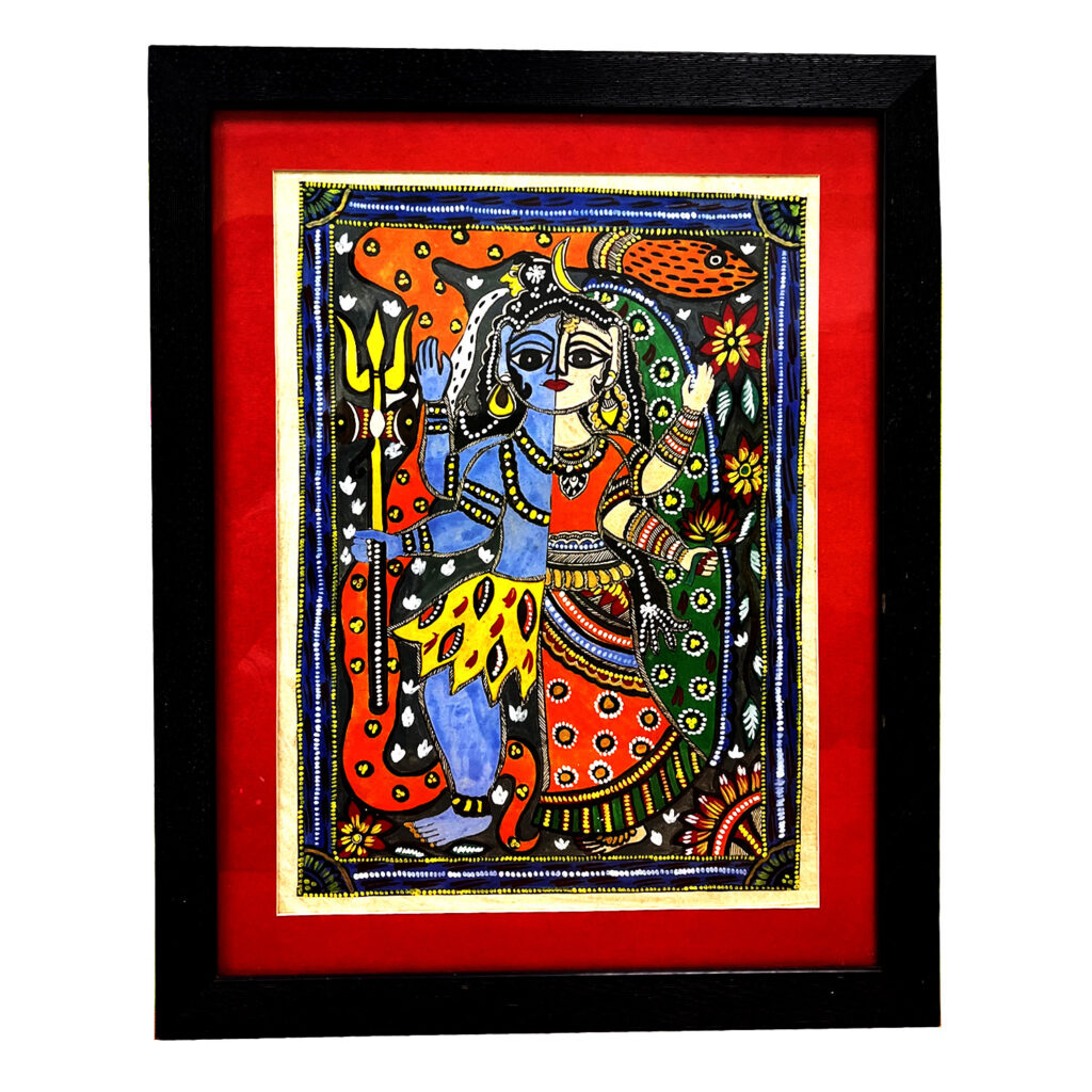 madhubani-art-handmade-multi-color-photo-frame-nhfdc-foundation